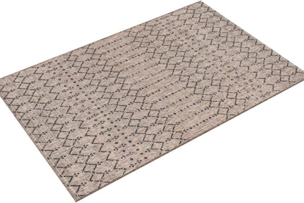 JONATHAN Y SMB108D-8 Ourika Moroccan Geometric Textured Weave Indoor Outdoor Area r.u.g, Bohemian, Rustic, Scandinavian Easy, Bedroom,Kitchen,Backyard,Patio,Non Shedding, Natural/Black, 8 X 10 - Image 5