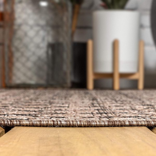 JONATHAN Y SMB108D-8 Ourika Moroccan Geometric Textured Weave Indoor Outdoor Area r.u.g, Bohemian, Rustic, Scandinavian Easy, Bedroom,Kitchen,Backyard,Patio,Non Shedding, Natural/Black, 8 X 10 - Image 9